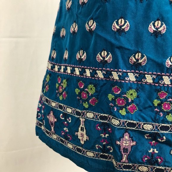 Anthropologie Floreat silk embroidered top 2 - Picture 5 of 8